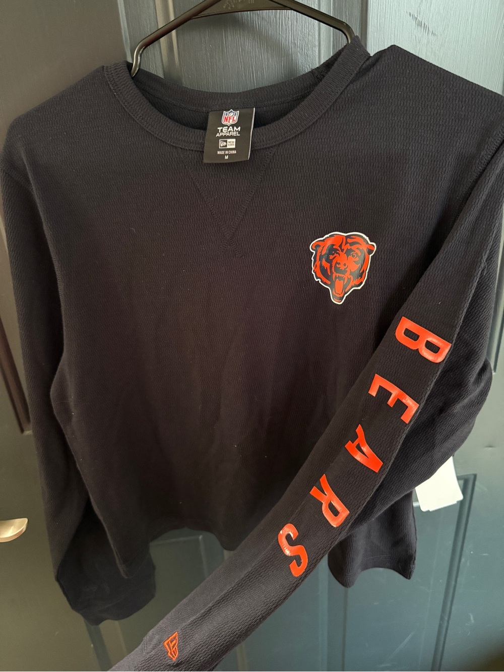 Chicago Bears Black Crewneck Sweatshirt with Orange Logo